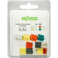 Клемма на 4 провода Wago 243 для слаботочных сетей (8 шт.)