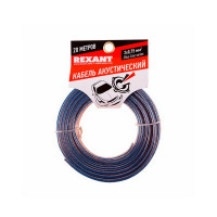 Кабель акустический 2x0,75 мм2 прозрачный Rexant Blue Line (20 м)