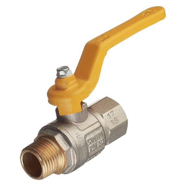 Кран шаровой газовый 1/2 ВР(г) х 1/2 НР(ш) ручка