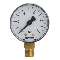 Манометр Watts (10007380) 1/4 НР(ш) радиальный 10 бар d50 мм