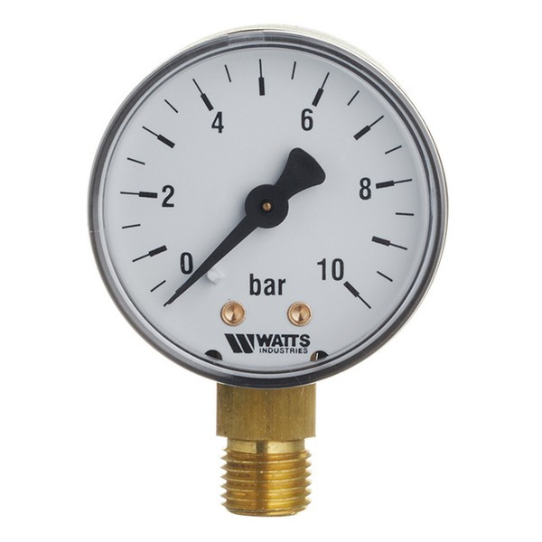 Манометр Watts (10007380) 1/4 НР(ш) радиальный 10 бар d50 мм