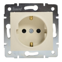 Розетка Lezard KARINA 707-0388-124B скрытая установка крем со шторками