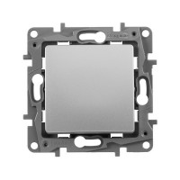 Выключатель Legrand Etika 672401 одноклавишный скрытая установка алюминий