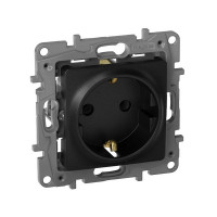 Розетка Legrand Etika 672621 скрытая установка антрацит с заземлением