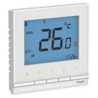 Термостат для теплого пола с рамкой Schneider Electric Atlas Design ATN000138 скрытая установка белый
