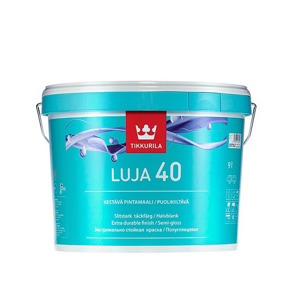 Краска в/д Tikkurila Luja 40 основа C полуглянцевая 9 л