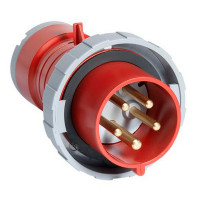 Вилка кабельная ABB 432P6W прямая переносная с заземлением 3P+N+E 3 фазы 32 А 400 В IP67