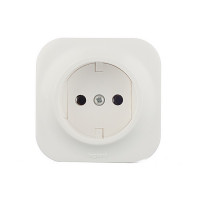 Розетка Legrand Quteo 782210 открытая установка белая без заземления