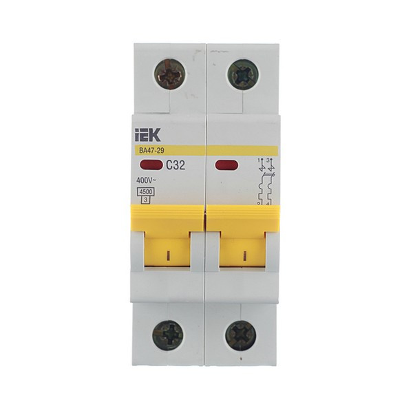 Автоматический выключатель IEK ВА 47-29 (MVA20-2-032-C) 2P 32А тип C 4,5 кА 400 В на DIN-рейку