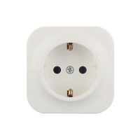 Розетка Legrand Quteo 782211 открытая установка белая с заземлением