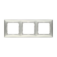 Рамка Legrand Valena 694332 трехместная универсальная алюминий