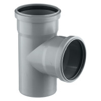 Тройник Pro Aqua Comfort d110 мм 87° пластиковый для внутренней канализации