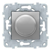 Диммер Schneider Electric Unica NEW NU551430 скрытая установка алюминий 5-200 Вт поворотно-нажимной
