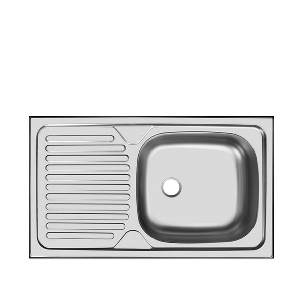 Мойка для кухни UKINOX Классика 760x435х140 мм врезная прямоугольная с крылом сталь