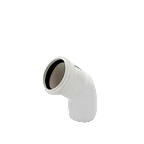 Отвод Rehau Raupiano Plus d50 мм 45° пластиковый шумопоглощающий для внутренней канализации
