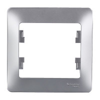 Рамка Schneider Electric Glossa GSL000301 oдноместная универсальная алюминий