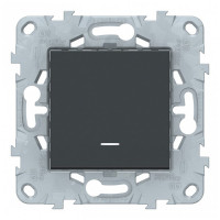 Переключатель Schneider Electric Unica NEW NU520554N одноклавишный перекрестный скрытая установка антрацит с подсветкой