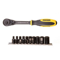 Набор торцевых головок храповый механизм Stanley Fatmax 1/4" (0-94-607) (11 шт.)