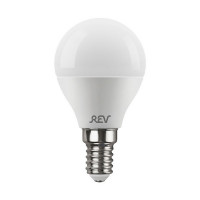 Лампа светодиодная REV 5 Вт E14 шар G45 2700К теплый белый свет 220 В матовая