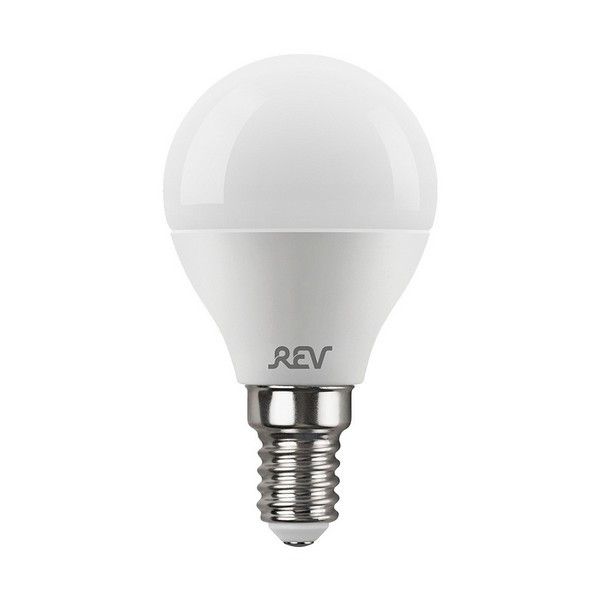 Лампа светодиодная REV 5 Вт E14 шар G45 2700К теплый белый свет 220 В матовая