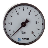 Манометр Stout (SIM-0009-501008) 1/4 НР(ш) радиальный 10 бар d50 мм