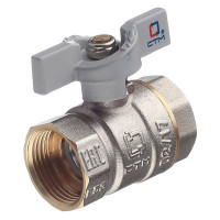 Кран шаровой латунный СТМ 3/4 ВР(г) х 3/4 ВР(г) бабочка прямой