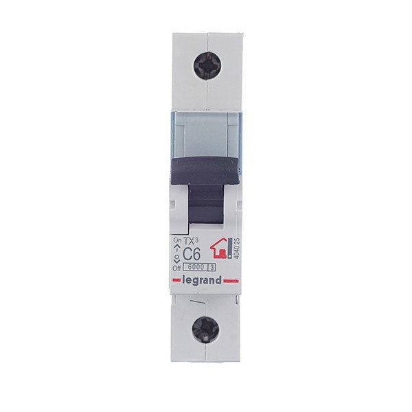 Автоматический выключатель Legrand TX3 (404025) 1P 6А тип C 6 кА 230-400 В на DIN-рейку