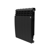 Радиатор биметаллический Royal Thermo BiLiner Noir Sable 500 мм 6 секций 1" боковое подключение черный