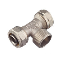 Тройник VALTEC (VTm.333.N.260626) 26 обж(ц) х 1 НР(ш) х 26 обж(ц)