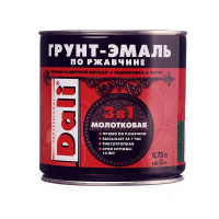 Грунт-эмаль по ржавчине Dali молотковая зеленая 3в1 глянцевая 0,75 л