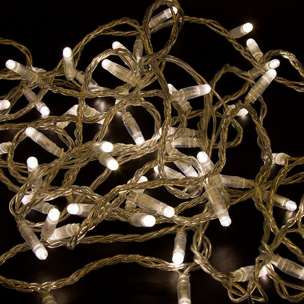 Гирлянда светодиодная Neon-Night Нить 100 LED свечение теплое белое 10 м (305-286)