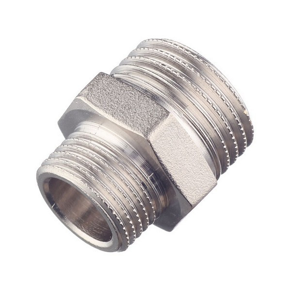 Ниппель переходной Stout (SFT-0004-001238) 1/2 НР(ш) х 3/8 НР(ш) латунный