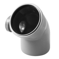 Отвод Pro Aqua Comfort d110х50 мм 45° левый