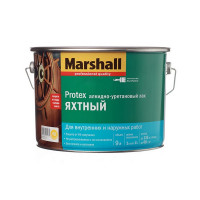 Лак алкидно-уретановый яхтный Marshall Protex бесцветный 9 л полуматовый