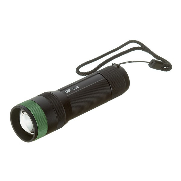 Фонарь ручной GP Batteries C32BE (GP C32BE-2CRFB1) светодиодный 1 LED на батарейках AAA алюминий с фокусировкой