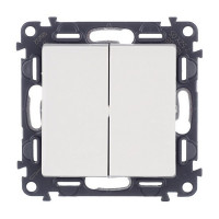 Выключатель Legrand Valena LIFE 752405 двухклавишный скрытая установка белый