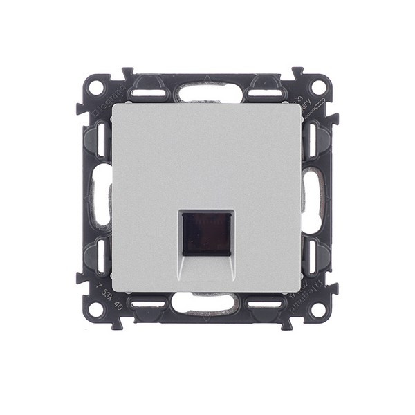 Розетка компьютерная Legrand Valena LIFE 753640 скрытая установка алюминий один модуль RJ45 cat 5е UTP