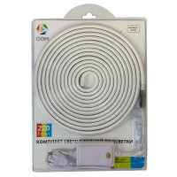 Лента светодиодная SMD 5050 OGM RGB свет 12 Вт 220 В IP44 5 м комплект