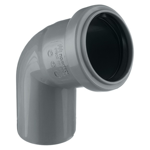 Отвод Pro Aqua Comfort d50 мм 67° пластиковый для внутренней канализации