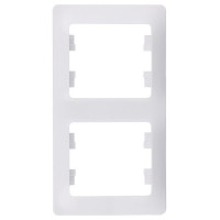 Рамка Schneider Electric Glossa GSL000106 двухместная вертикальная белая