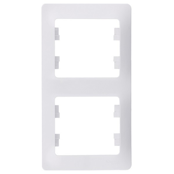 Рамка Schneider Electric Glossa GSL000106 двухместная вертикальная белая