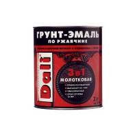Грунт-эмаль по ржавчине Dali молотковая зеленая 3в1 глянцевая 2 л