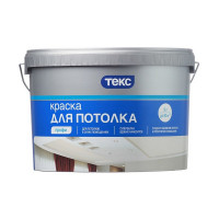 Краска водно-дисперсионная для потолка Текс Профи белая 9 л/13,8 кг