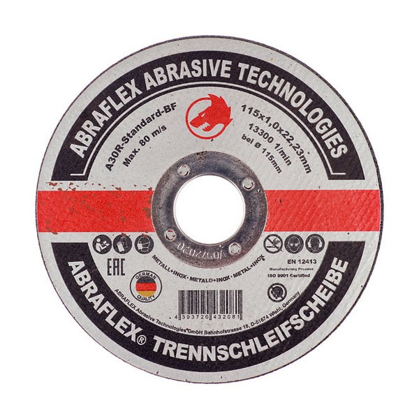 Круг отрезной по металлу Abraflex 115х22х1 мм