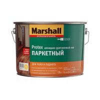 Лак алкидно-уретановый паркетный Marshall Protex бесцветный 9 л полуматовый