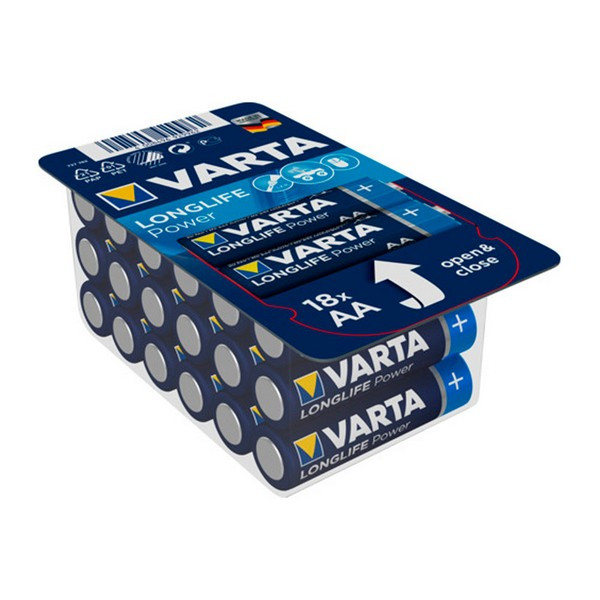 Батарейка VARTA LONGLIFE Power АА пальчиковая 1,5 В 2970 мАч (18 шт.)