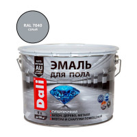 Эмаль для пола Dali гладкая глянцевая cерый RAL 7040 9 л