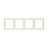 Рамка Schneider Electric Glossa GSL000104 четырехместная горизонтальная белая