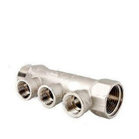Коллектор VALTEC (VTc.550.N.0603) 1 ВР(г) х 3 выхода 1/2 ВР(г) х 1 НР(ш)
