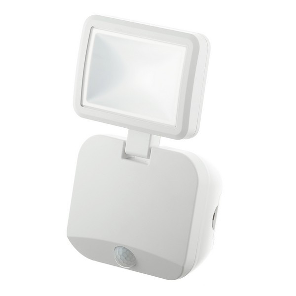 Светильник светодиодный навесной уличный LEDVANCE SPORTLIGHT SINGLE (4058075227385) 215х40х250 мм 4 Вт 4000К холодный свет матовый IP54 белый с датчиком движения и света